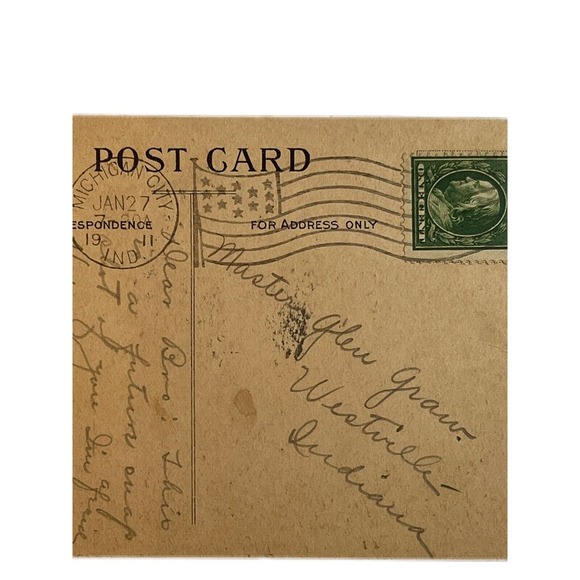 Antique Posted 1911 Ephemera Postcard Humorous Art Signed Carmichael 1910 Posted - Picture 6 of 8